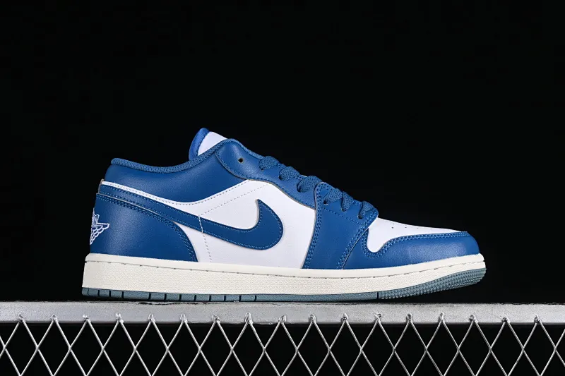 All categories Air Jordan Jordan series basketball shoes Air Jordan 1 Low Air Jordan 1 Low AJ1 Joe 1 retro white and blue low-top cultural and leisure sports sneakers FN5214-141